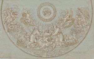 Conception pour une abside avec des frères franciscains et des groupes d