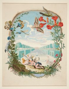 Scène féerique avec colibris et fées