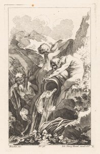 Fontaine avec homme, femme et satyre (série Diverses Fontaines) - Unknown