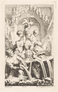 Fontaine avec putti et dauphins
