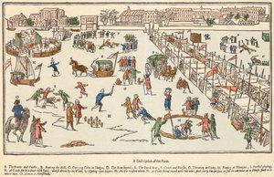 Foire sur la Tamise, Londres, 1683