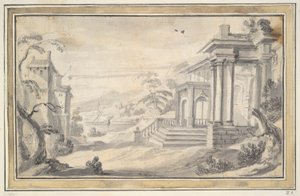 Paysage italianisant avec villa imaginaire