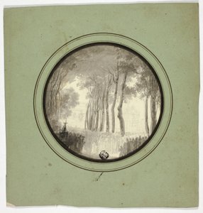 Procession religieuse sous les arbres - Unknown