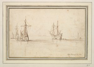 Navires en mer calme - Unknown