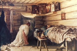 Mari malade par Vasily Maximov, 1881