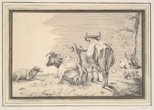 Trois vaches et un mouton