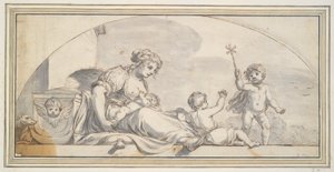 Femme avec trois enfants - Unknown