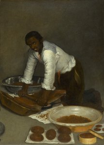 Un homme grattant du chocolat - Unknown artist