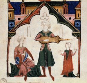 Un groupe de poètes et musiciens (miniature) - Unknown artist