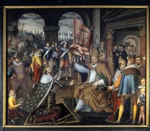 Abjuration de Henri IV (1553 - 1610) en 1572 - peinture anonyme du XVIe siècle, Cathédrale de Tournai - Unknown artist