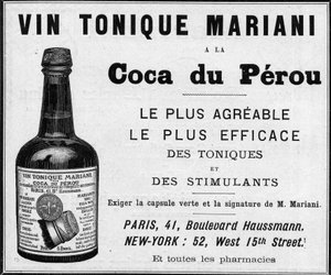 Publicité de 1889 pour le "Vin tonique Mariani à la coca du Pérou" (Cocaïne) - Unknown artist