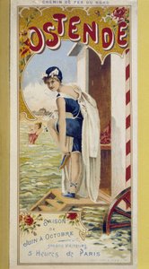 Affiche publicitaire pour Ostende, fin 19ème siècle