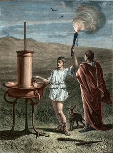 Énée le Tacticien invente le système de signalisation phasée 336 av. J.-C. - Unknown artist