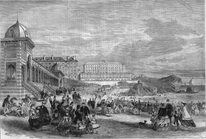 Après-midi aux bains de mer de Biarritz en 1867 - Unknown artist