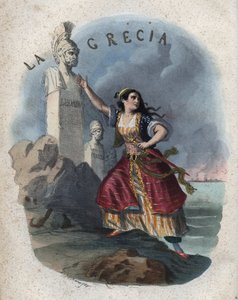 Allégorie de la Grèce - gravure de « Usi e Costumi di Tutti i Popoli dell