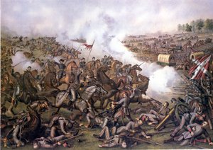 Guerre de Sécession (1861-1865) : bataille de Five Forks (Virginie) le 1er avril.