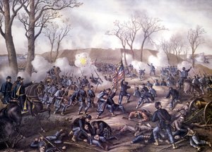 Guerre de Sécession américaine (1861 - 1865) : Première bataille de Fort Donelson (Tennessee) 16 février