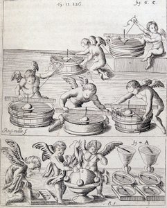 Angelots et comples - dans « nova demonstratio immobiliitatis terrae petita ex virtute magnetica » par Iacobo Grandamico - Unknown artist