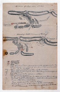 Carte annotée de la Bataille de Boomplaats, 29 août 1848 - Unknown artist
