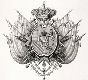Armoiries de la Toscane, début XIXe siècle. Léopold de Toscane