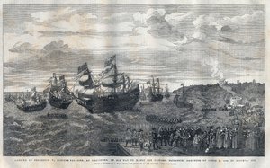 Arrivée de Frédéric V du Palatinat (1596-1632) au port de Gravesend pour épouser la princesse Élisabeth d