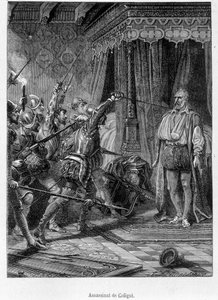 Assassinat de Coligny par plusieurs hommes (Gaspard de Châtillon, Sire de Coligny)