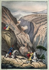 Bataille à la Teniah de Mouzaïa, au col du mont Atlas entre les troupes françaises et la résistance arabe - Unknown artist