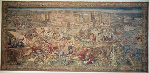 Bataille de Pavie. Tapisserie. XVIIe siècle. Musée de Capodimonte, Naples.