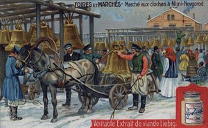 Marché aux cloches à Nijni Novgorod (Russie). Chromo Liebig de la fin du XIXe siècle. - Unknown artist
