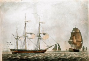 Frégate britannique au XVIIIe siècle - Unknown artist