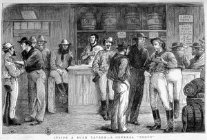 Taverne de brousse en Australie, vers 1880 - Unknown artist