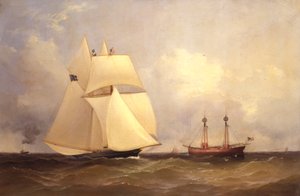 Cambria passant Sandy Hook après la course transatlantique, 1870 - Unknown