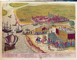 Prise du fort de Brielle en 1572. Hollande. Gravure du XVIIe siècle. B.N. Paris - Unknown artist