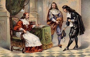 Le cardinal Jules Mazarin (Giulio Raimondo Mazzarino ou Mazarino) (1602-1661) reçoit Jean-Baptiste Colbert (1619-1683)