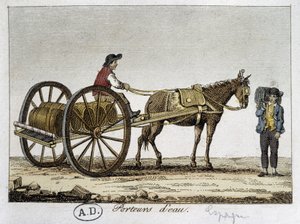 Charrette et porteur d