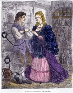 Cartouche visité par une dame en prison - dans « Cartouche, roi des bandits » par Grandpré - Unknown artist