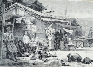 Village de pêcheurs chinois en Californie - Unknown artist