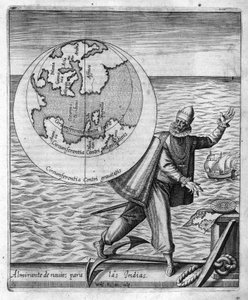 Christophe Colomb (Cristoforo Colombo) - dans « Nova Tipus Transacto Navigatio Novi Orbi » par Philoponus Honorius