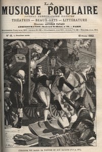 Cimarosa voit sa voiture et ses bagages saisis Domenico Cimarosa (1749-1801), compositeur italien du 18ème siècle. gravure dans « Musique Populaire » journal illustré hebdomadaire - 1882 - Unknown artist