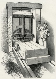 Machine à raboter circulaire utilisée lors de la construction du Crystal Palace, Londres - Unknown artist