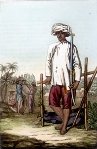 Soldat cochinchinois. Bibliothèque des arts décoratifs de Paris « Le costume ancien et moderne »