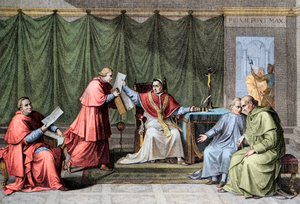 Concordat de 1801 - Signature du Concordat entre la France et le Saint-Siège, par le pape Pie VII (1742-1823), le 15 août - Unknown artist