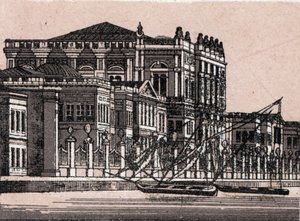 Constantinople, Turquie : vue du Palais Impérial à Dolma Baggsche. dans "Le monde illustre 168 vues" Non daté (fin du 19e siècle)