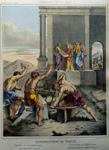 Construction du Temple de Salomon - dans « Histoire Sainte », éd. Hachette