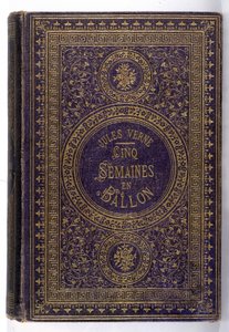 Couverture du livre « Cinq semaines en ballon », roman de Jules Verne