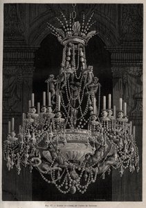 Lustre en cristal de la manufacture de Baccarat - gravure dans 
