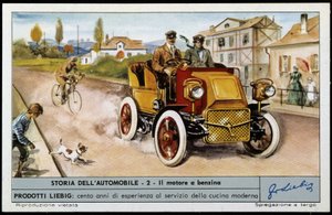 Daimler en 1897 : 4 cylindres, 4 temps, 20 ch.