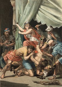 Dalila coupe les cheveux de Samson pour le rendre vulnérable et le livre aux Philistins