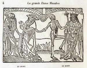 Danse macabre - gravure - Unknown artist