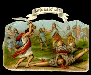 David et Goliath : David tue Goliath avec son épée - Unknown artist